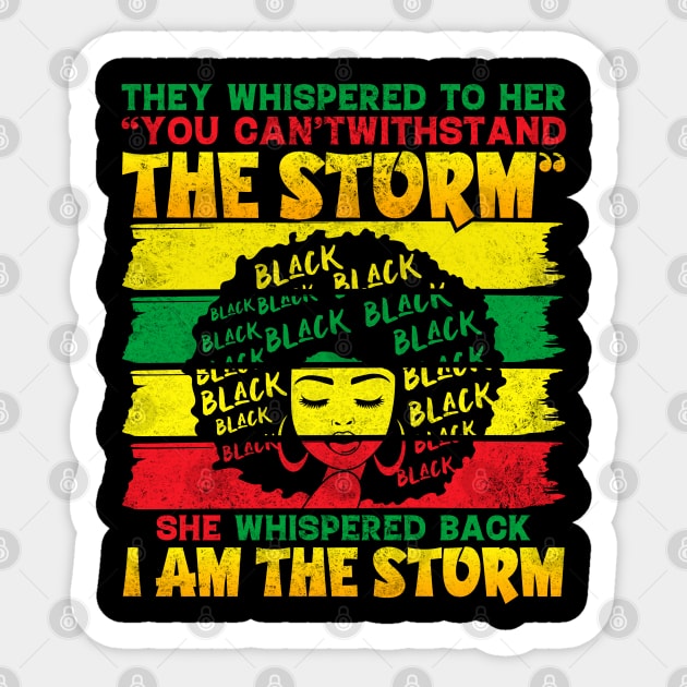 I  am the Storm Sticker by UrbanLifeApparel
